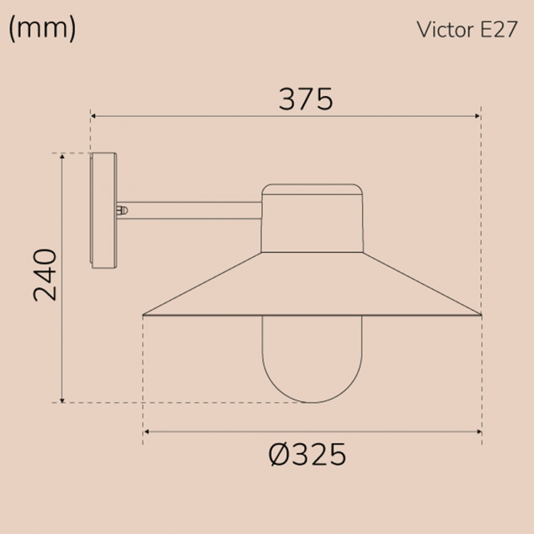 Llitt Victor Väggarmatur E27-sockel IP44 Vit