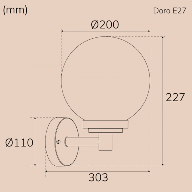 Llitt Doro Väggarmatur E27-sockel IP44 Vit Llitt Doro Väggarmatur E27-sockel IP44 Vit
