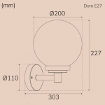 Llitt Doro Väggarmatur E27-sockel IP44 Corten