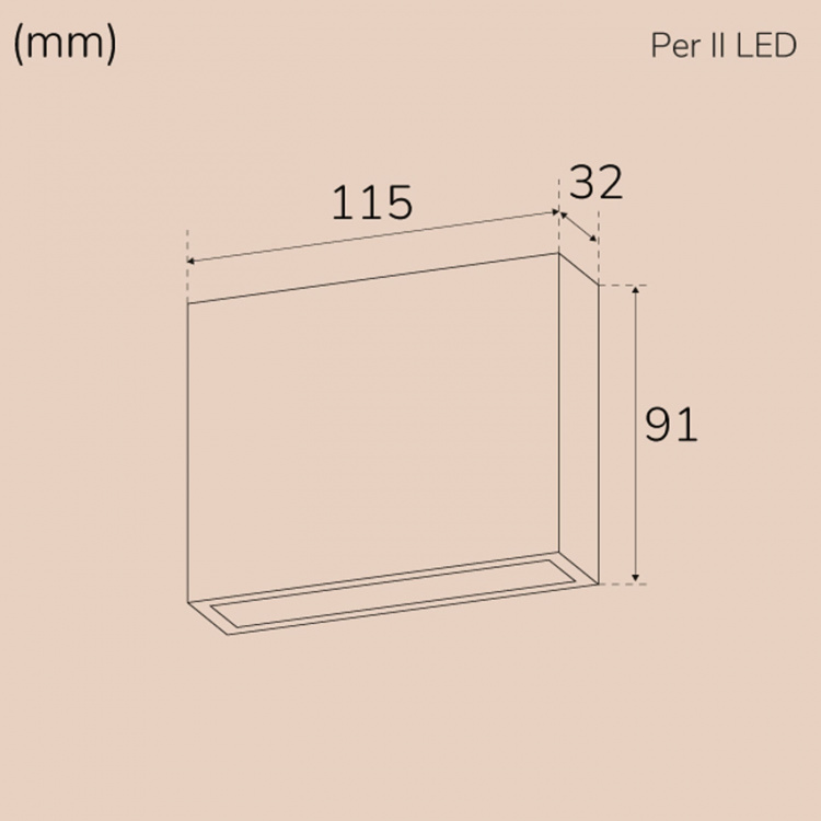 Llitt Per II Väggarmatur LED IP54 3000K 6W 430lm Vit
