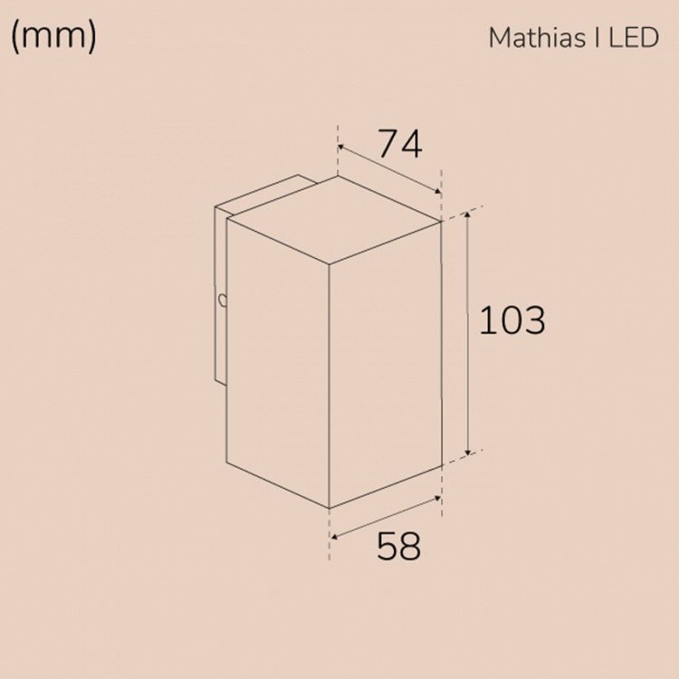 Llitt Mathias I Väggarmatur LED IP65 3000K 3W 290lm Corten Llitt Mathias I Väggarmatur LED IP65 3000K 3W 290lm Corten