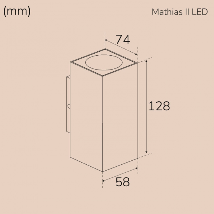 Llitt Mathias II Väggarmatur LED IP65 3000K 6W 520lm Antracit