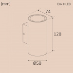 Llitt Erik II Väggarmatur LED IP65 3000K 6W 494lm Vit Llitt Erik II Väggarmatur LED IP65 3000K 6W 494lm Vit