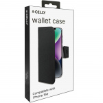 Celly Wally Wallet Case iPhone SE 4 Svart