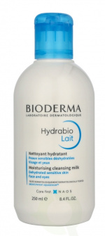 Bioderma Hydrabio Lait Moisturising Cleansing Milk 250 ml Dehydrated Sensitive Skin, Face And Eyes