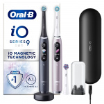 Oral B iO9 Duo Pack Musta Onyx & Rose Quartz sähköhammasharja Oral B iO9 Duo Pack Musta Onyx & Rose Quartz sähköhammasharja