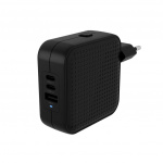 Targus Hyper - HyperJuice 70W USB-C GaN matkalaturi (2C+1A) - musta Targus Hyper - HyperJuice 70W USB-C GaN matkalaturi (2C+1A) - musta