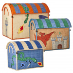 RICE Raffia lelukorit - Lohikäärme-teema - 3 kpl:n sarja