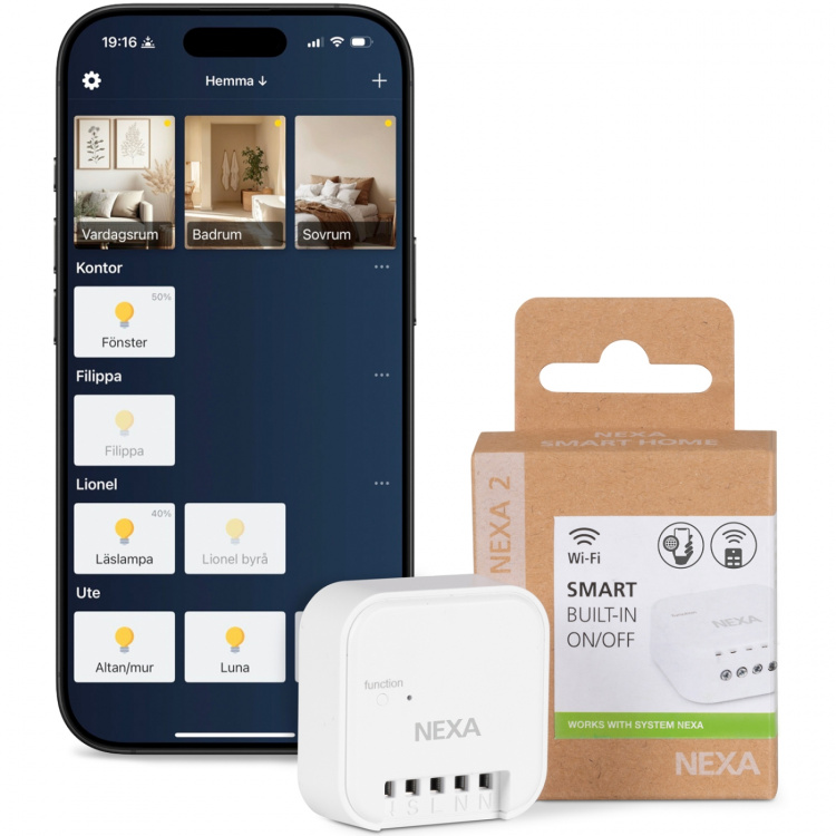 Nexa WBR-01 Smart Built-in Receiver On/Off 1800W System Nexa 2 WiFi/433