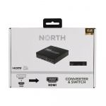 North SCART+HDMI - HDMI HD Muunnin ja Switch Musta