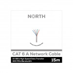 North Nettikaapeli Cat6A UTP Valk 15m kontaktiton Solid 10Gb/s 500MHz 26awg CM North Nettikaapeli Cat6A UTP Valk 15m kontaktiton Solid 10Gb/s 500MHz 26awg CM
