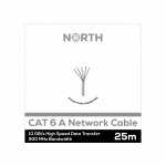 North Nettikaapeli Cat6A UTP Valk 25m kontaktiton Solid 10Gb/s 500MHz 26awg CM North Nettikaapeli Cat6A UTP Valk 25m kontaktiton Solid 10Gb/s 500MHz 26awg CM