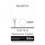 North Nettikaapeli Cat6A UTP Valk 50m kontaktiton Solid 10Gb/s 500MHz 26awg CM North Nettikaapeli Cat6A UTP Valk 50m kontaktiton Solid 10Gb/s 500MHz 26awg CM