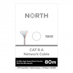 North Nettikaapeli Cat6A UTP Valk. 80m kontaktiton Solid 10Gb/s 500MHz 24awg CM North Nettikaapeli Cat6A UTP Valk. 80m kontaktiton Solid 10Gb/s 500MHz 24awg CM
