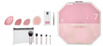 Real Techniques 12 Days Of Glow Advent Calendar 12 piece Cleansing Sponge/Complexion Sponge/Travel Sponge Cage/Mask Applicator/5 Brushes/Brush Cleanser Gel/Tweezers/Pouch