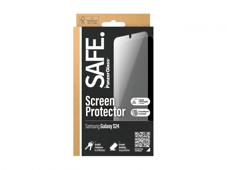 PanzerGlass SAFE. by PanzerGlass Screen Protector Samsung Galaxy S24, Transparent