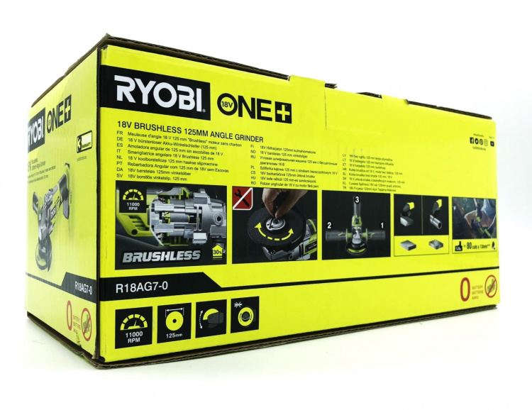 Ryobi One+ R18AG7-0 Angle grinder Without battery