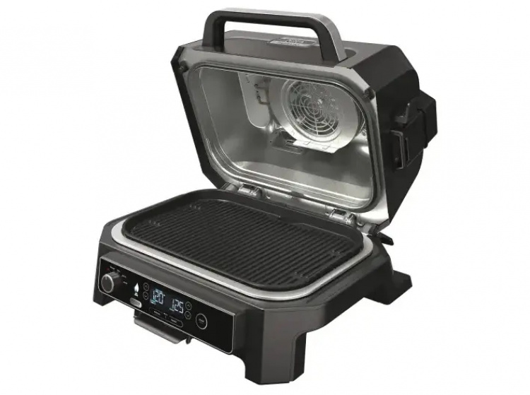 Ninja OG850EU Woodfire PRO XL sähkögrilli ja savustin Musta/harmaa