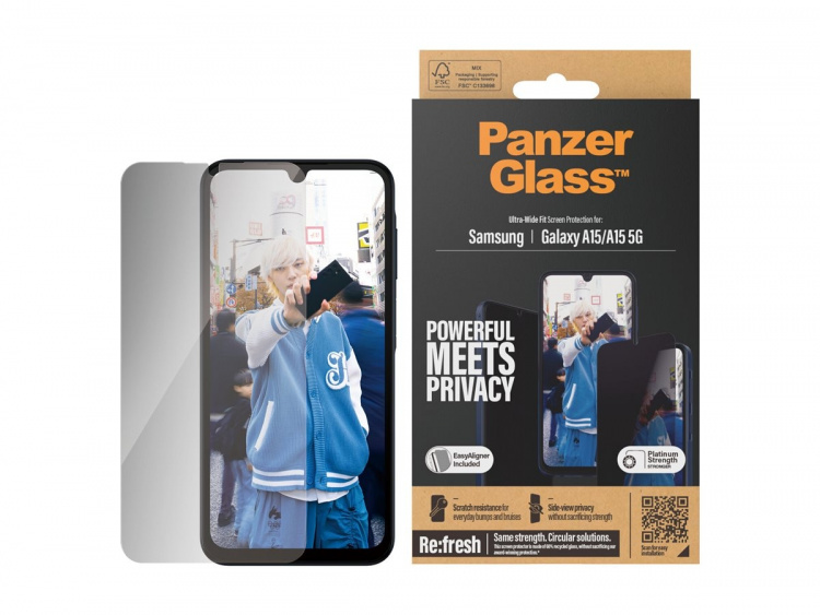 PanzerGlass Screen Protector Samsung Galaxy A15, A15 5G, Transparent PanzerGlass Screen Protector Samsung Galaxy A15, A15 5G, Transparent