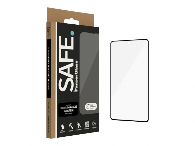 PanzerGlass SAFE. by PanzerGlass Screen Protector Samsung Galaxy A52, A52 5G, Black Transparent
