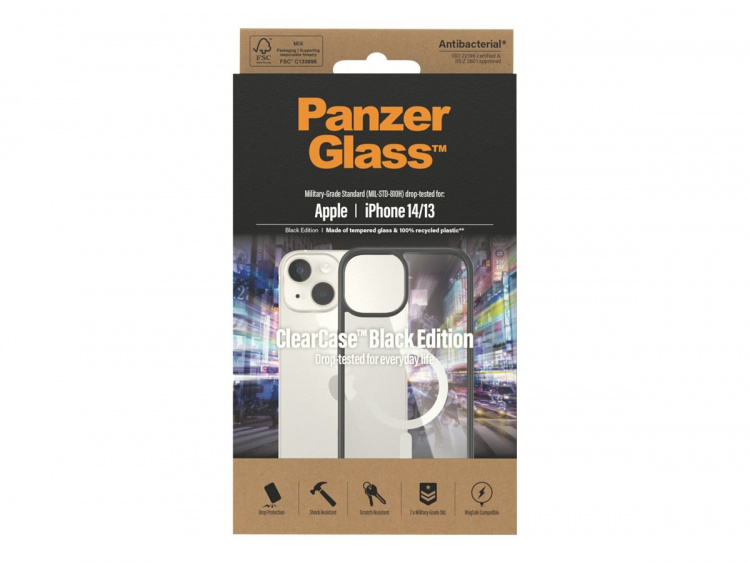 PanzerGlass ClearCase Protective Cover Black Apple iPhone 14