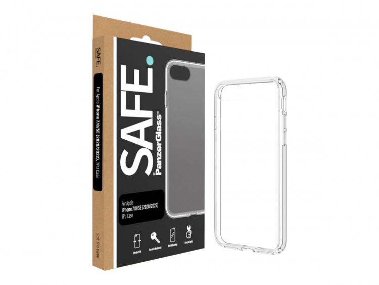PanzerGlass Safe Shell Apple iPhone 7, 8, SE (2. generation), SE (3rd generation), Transparent