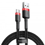 Baseus USB-A 2.0 til USB-C kabel 0.5m Black