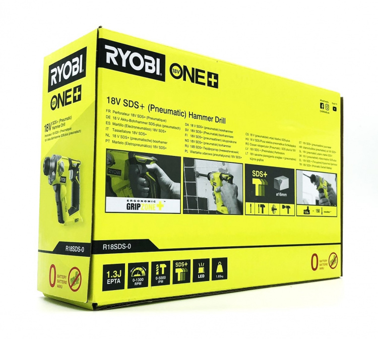Ryobi One+ R18SDS-0 Rotary hammer No battery 18V 1.3Joule