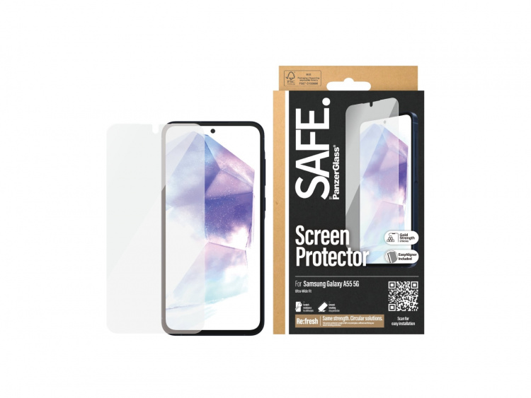 PanzerGlass SAFE. by PanzerGlass Screen Protector Samsung Galaxy A54 5G, Transparent PanzerGlass SAFE. by PanzerGlass Screen Protector Samsung Galaxy A54 5G, Transparent