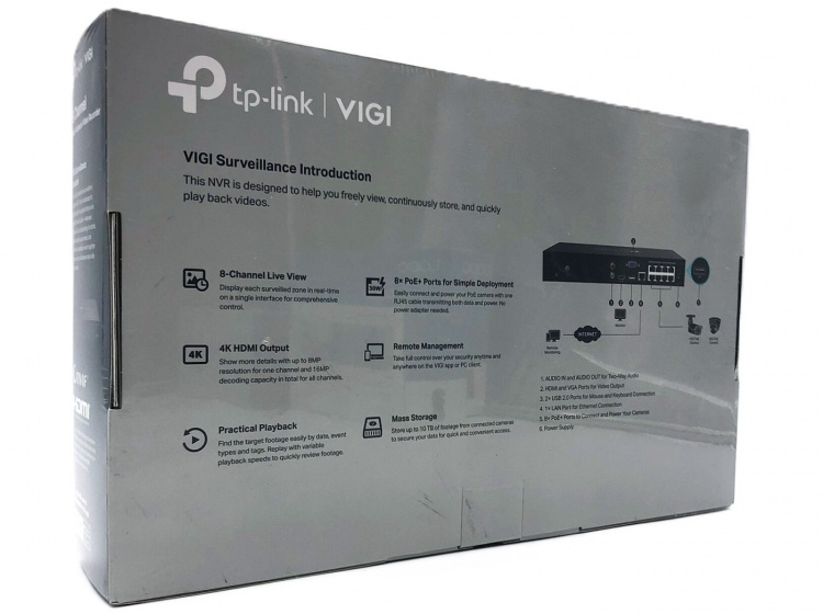 TP-Link VIGI NVR1008H-8MP V1 Standalone NVR