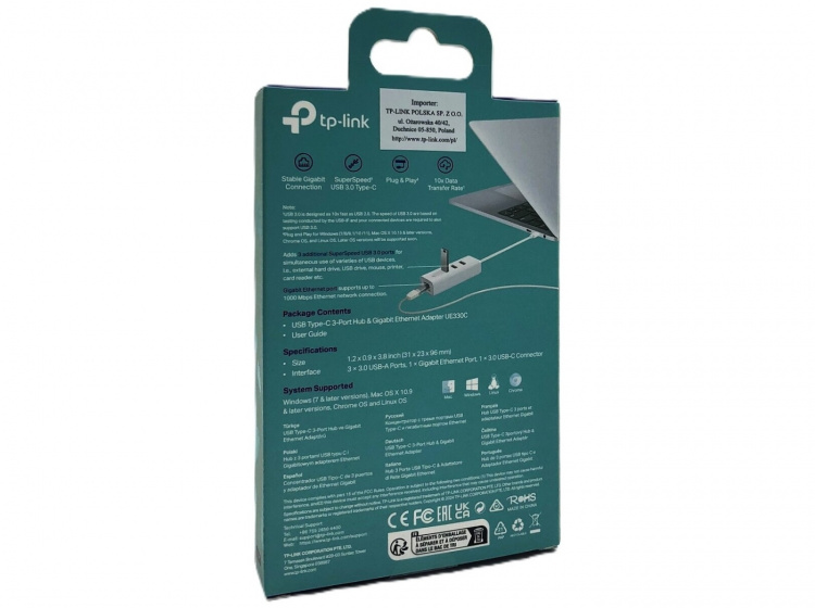 TP-Link UE330C V1 Hub 3 ports USB