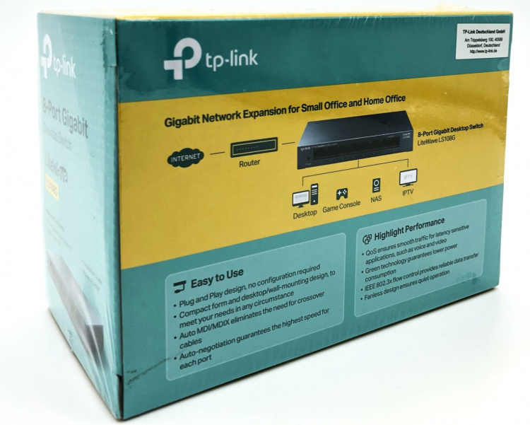 TP-Link LiteWave LS108G Switch 8-port Gigabit