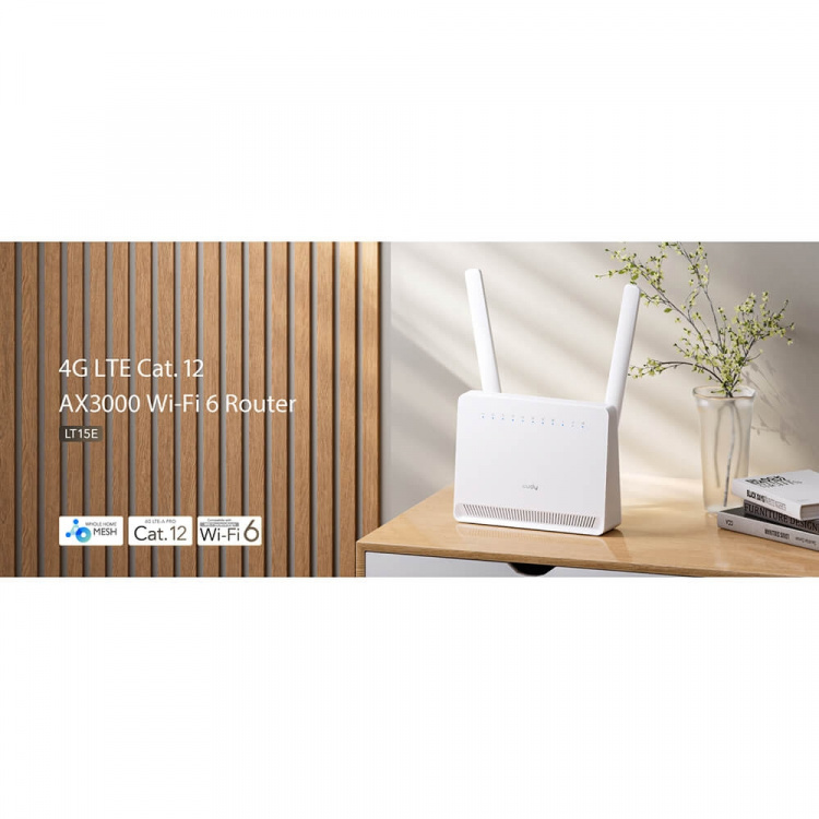 CUDY 4G Router LT15E CAT12/WF6 AX3000 Gigabit CUDY 4G Router LT15E CAT12/WF6 AX3000 Gigabit