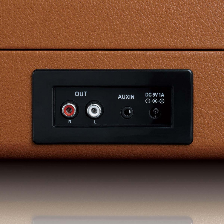 Lenco Matkalaukku levysoitin, jossa 2 sisäänrakennettua kaiutinta Ruskea