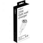 Celly USB-laddare GaN 1 x USB-A + 1 x USB-C PD 25W Celly USB-laddare GaN 1 x USB-A + 1 x USB-C PD 25W