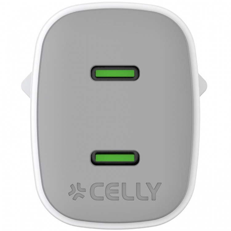 Celly USB-laddare GaN 2 x USB-C PD 45W
