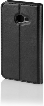 Wave BookCase -suojakotelo, Samsung Galaxy Xcover 4 / 4S, musta