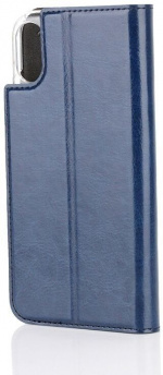 Wave BookCase suojakotelo, iPhone X / Xs, tummansininen