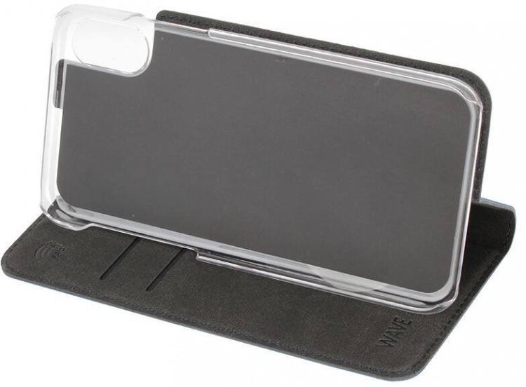 Wave BookCase suojakotelo, iPhone X / Xs, tummansininen