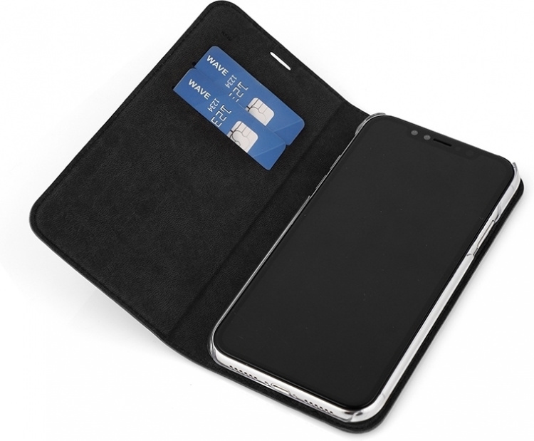 Wave BookCase suojakotelo, iPhone XR, musta Wave BookCase suojakotelo, iPhone XR, musta