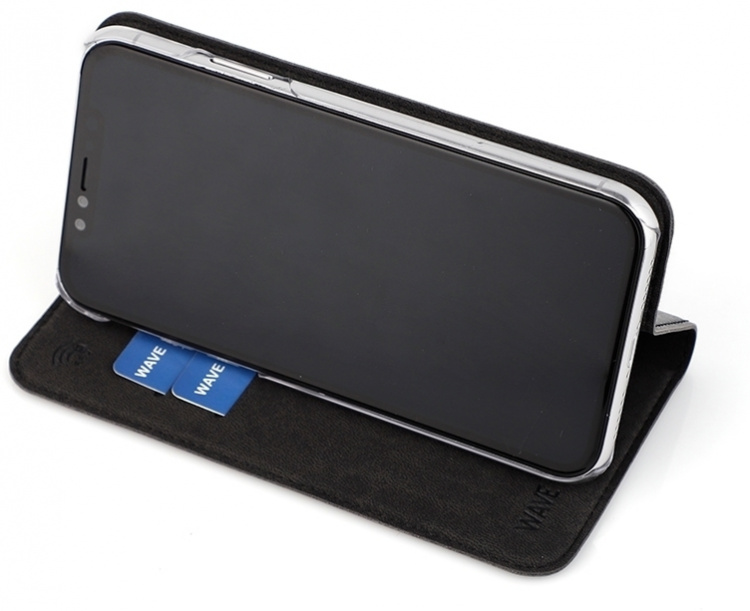 Wave BookCase suojakotelo, iPhone XR, musta Wave BookCase suojakotelo, iPhone XR, musta