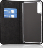 Wave BookCase -suojakotelo, Samsung Galaxy A7 (2018), musta