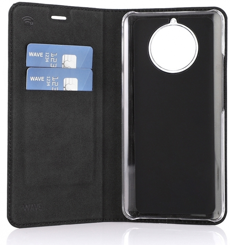 Wave BookCase -suojakotelo, Nokia 9 PureView, musta