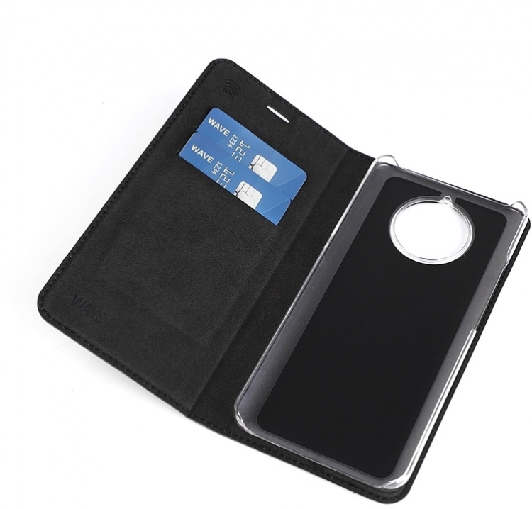 Wave BookCase -suojakotelo, Nokia 9 PureView, musta