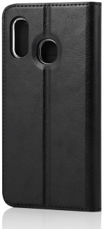 Wave BookCase -suojakotelo, Samsung Galaxy A40, musta