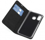 Wave BookCase -suojakotelo, Samsung Galaxy A40, musta