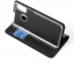 Wave BookCase -suojakotelo, Samsung Galaxy A40, musta