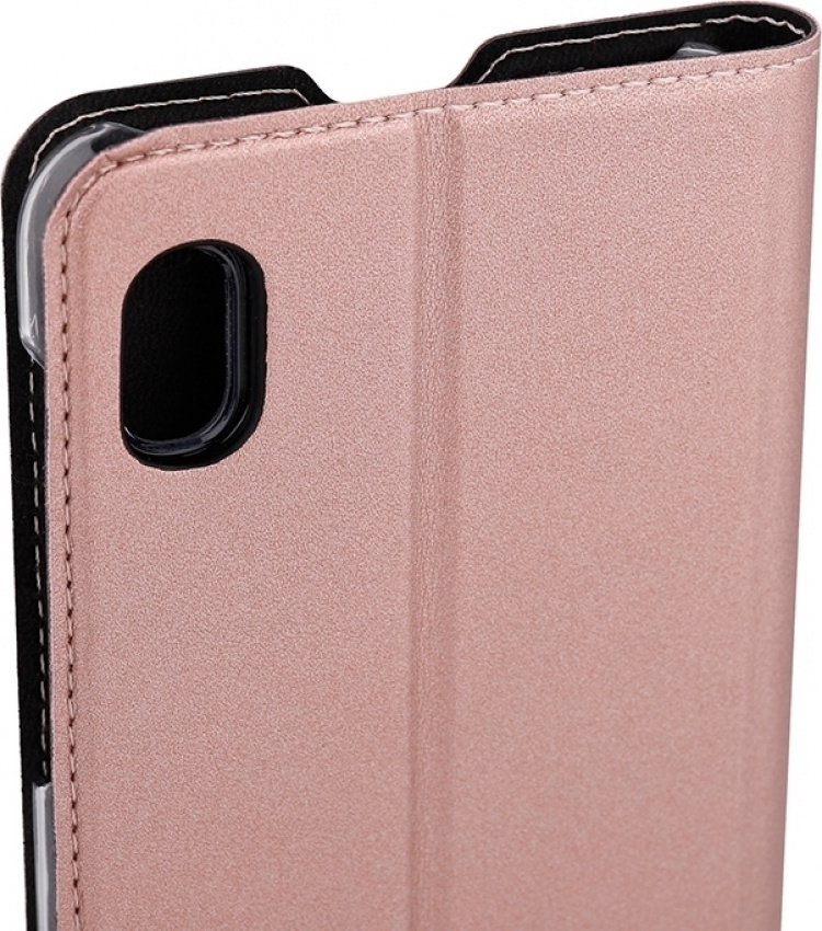 Wave BookCase -suojakotelo, Samsung Galaxy A10, ruusukulta