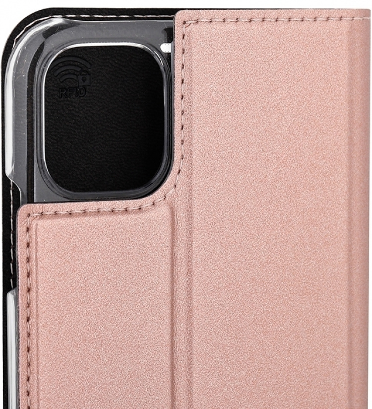 Wave BookCase suojakotelo, iPhone 11, ruusukulta Wave BookCase suojakotelo, iPhone 11, ruusukulta