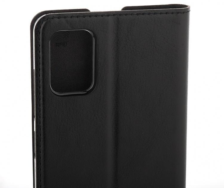 Wave BookCase -suojakotelo, Samsung Galaxy A51, musta